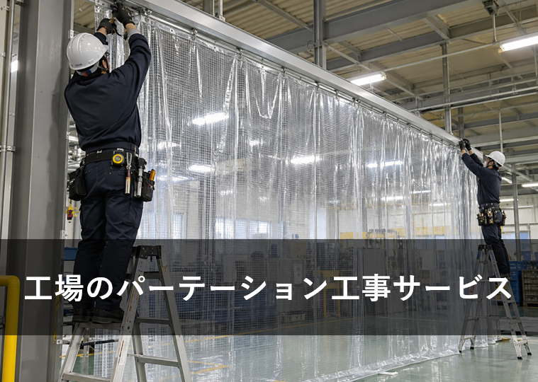 工場のパーテーション工事サービス